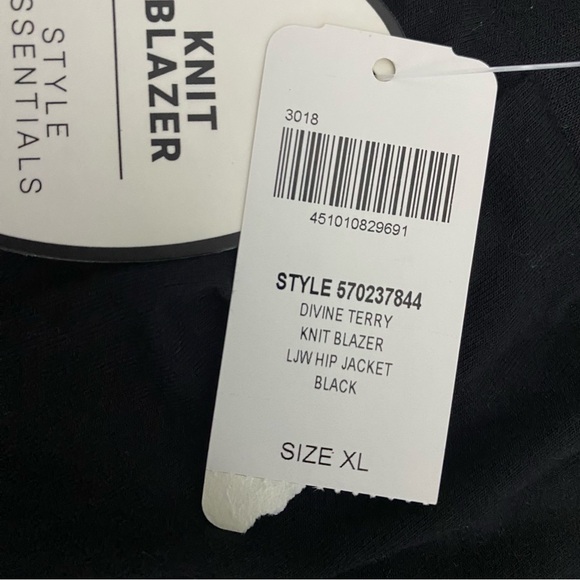 NEW Soma Divine Terry Knit Blazer Jacket XL Black Style Essentials 570237844 - Picture 10 of 15